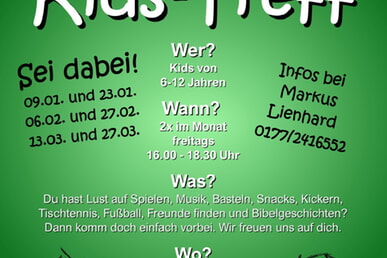 Kids Treff freitags alle 14 Tage